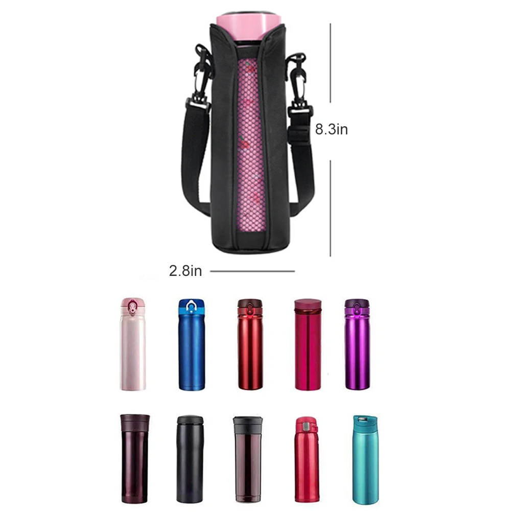 

Portable Water Bottle Carrier Outdoor Insulated Water Bottle Holder Bag with Detachable Shoulder Strap