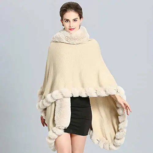 New Womens Short Capes Faux fur Wraps Shawls for Winter Outwear Formal Party Cloak | Свадьбы и торжества