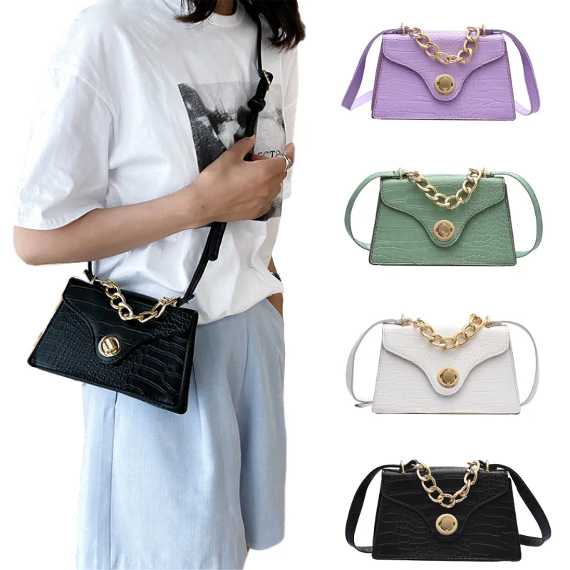 

Bags for women 2020 new luxury handbags white crossbody purse designer luxury brand mini summer leather crocodile pattern bag