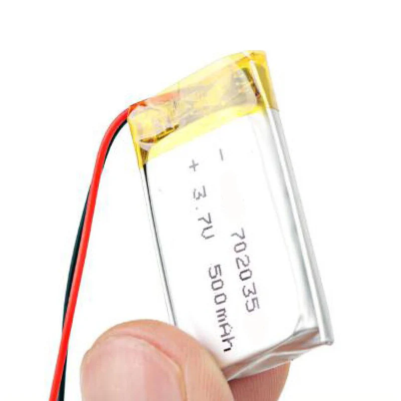 3.7V 500mAh 702035 Lithium Polymer Li-Po Rechargeable Battery For bluetooth speaker GPS DVD PDA PAD LED Light Li-ion Cell - купить по