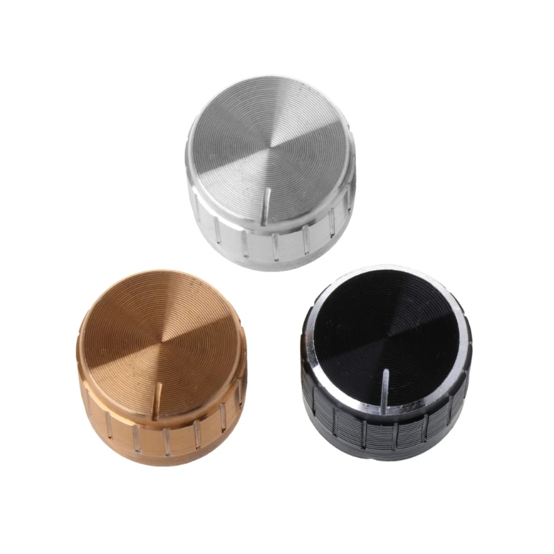 5Pcs 21X17mm Aluminum Rotary Control Potentiometer Knob Electronic Component | Guitar Parts & Accessories