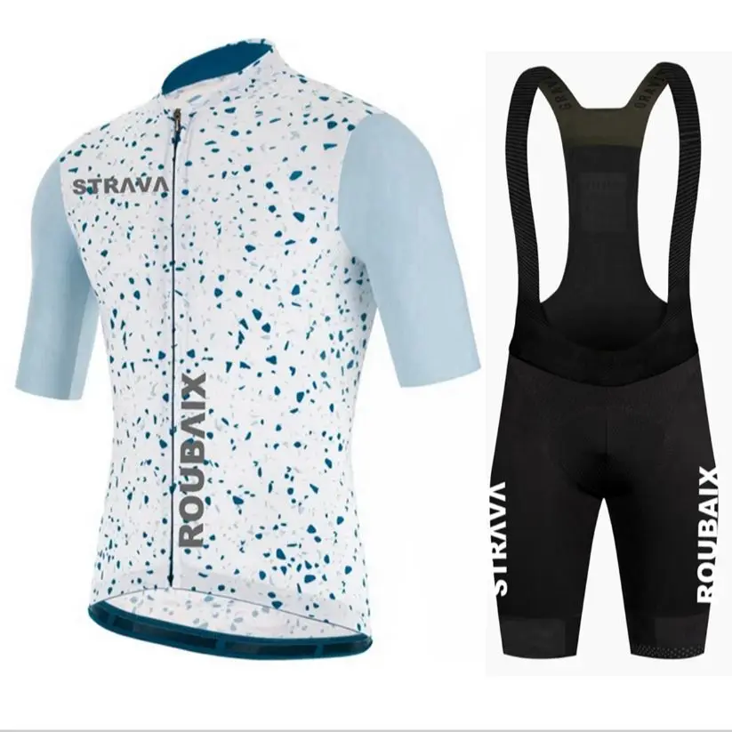 

STRAVA ROUBAIX Cycling Jersey sets mtb jersey Bicycle Short Sleeve Cycling Clothing Bike Cycling Jersey kit complet cyclisme