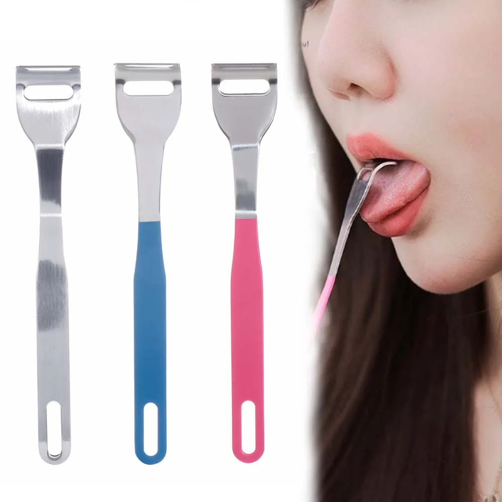 

1PC Useful Tongue Scraper Portable Stainless Steel Oral Tongue Cleaner l Mouth Brush Reusable Fresh Breath Maker