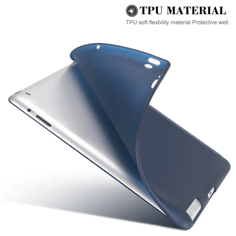 PU Leather Case For Ipad 2 3 4 Soft TPU Back Protective silicone bottom Smart Cover | Компьютеры и офис