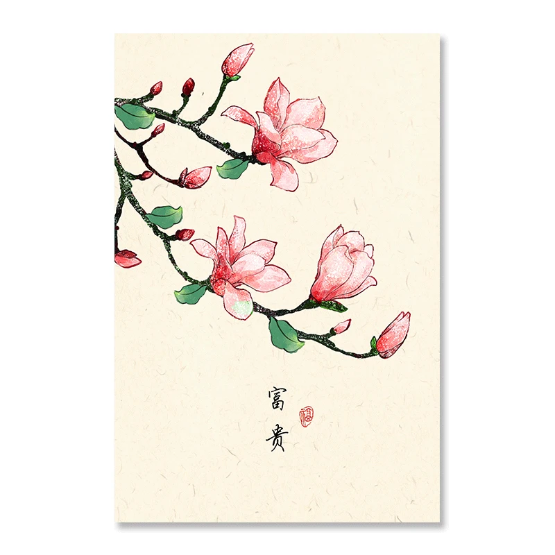 

New Chinese Style Lotus Goldfish Plum Blossom Canvas Print Painting Poster Art Wall Pictures Home Decor tableau schilderij