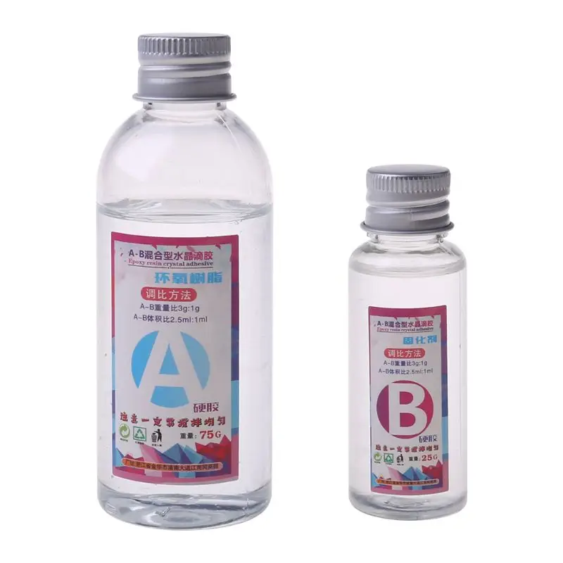 

P15F 1 Set AB Glue High Adhesive Epoxy Resin For Jewelry Making DIY Tools Transparent