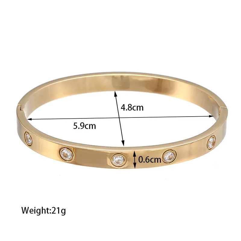 

High-Grade Zircon Titanium Steel Bracelet Female Fashion Popular Famous Bracelet Net Red Trend All-match Cool Stainless Steel