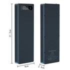 Съемный QC3.0 ЖК-дисплей Дисплей 10x18650 Батарея чехол PowerBank зарядки через корпус коробки
