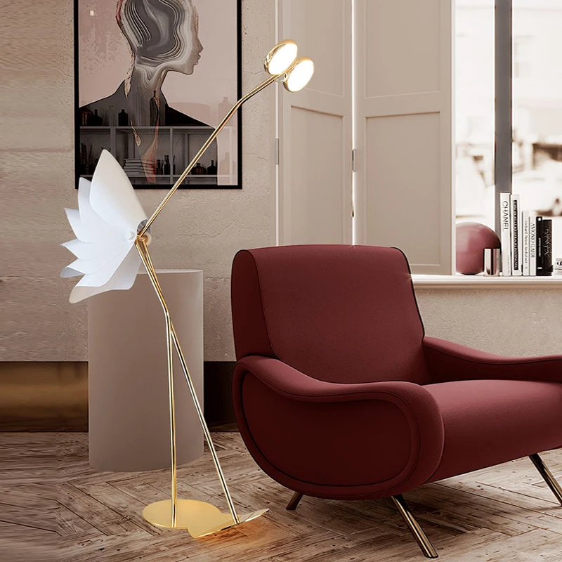 

Post-modern Flamingo Floor Lamps Nordic Simple Standing Lamps for Living Room Bedroom Home Decor Floor room Lights
