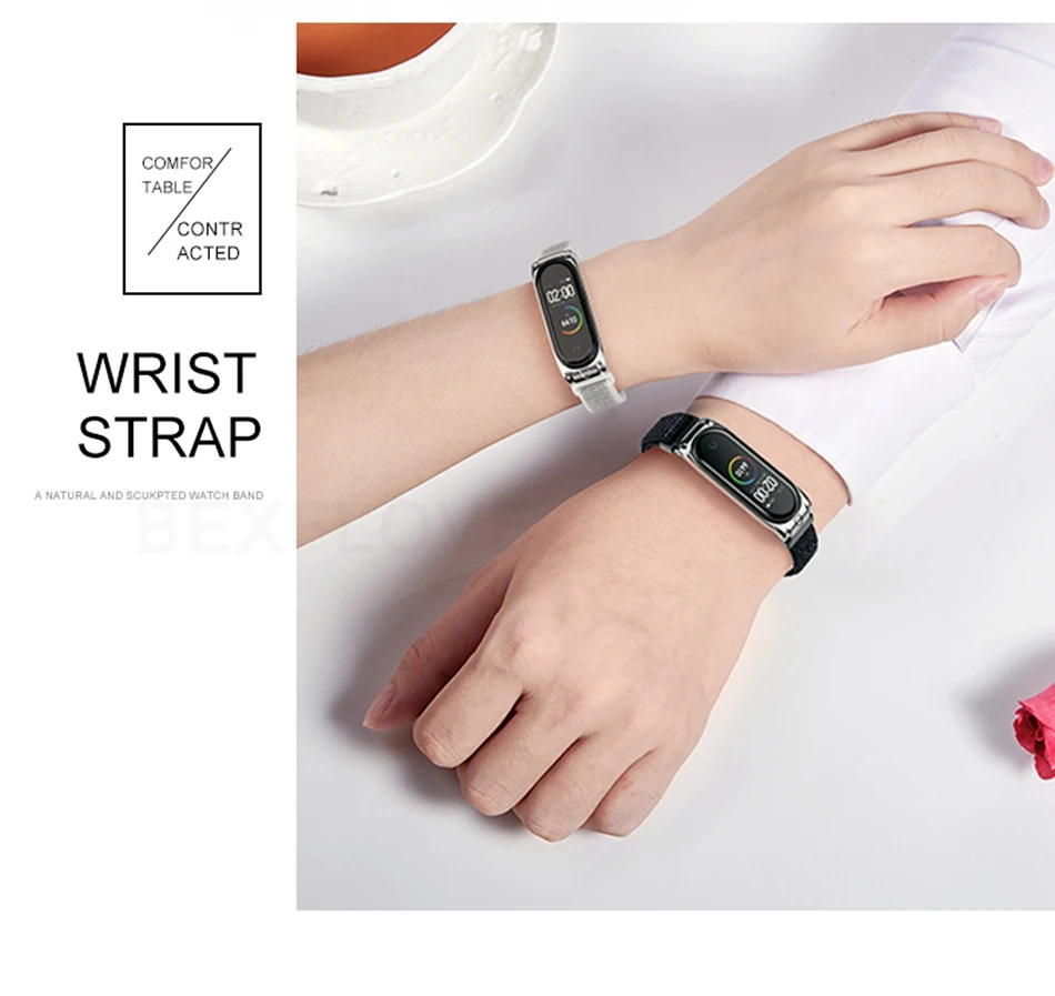 Протектор/браслет mi band 3 4 ремешок для Xiaomi mi band 4 3 браслет/ремешок для mi Band 4 3 ремешок металлический/нейлоновый браслет ремень