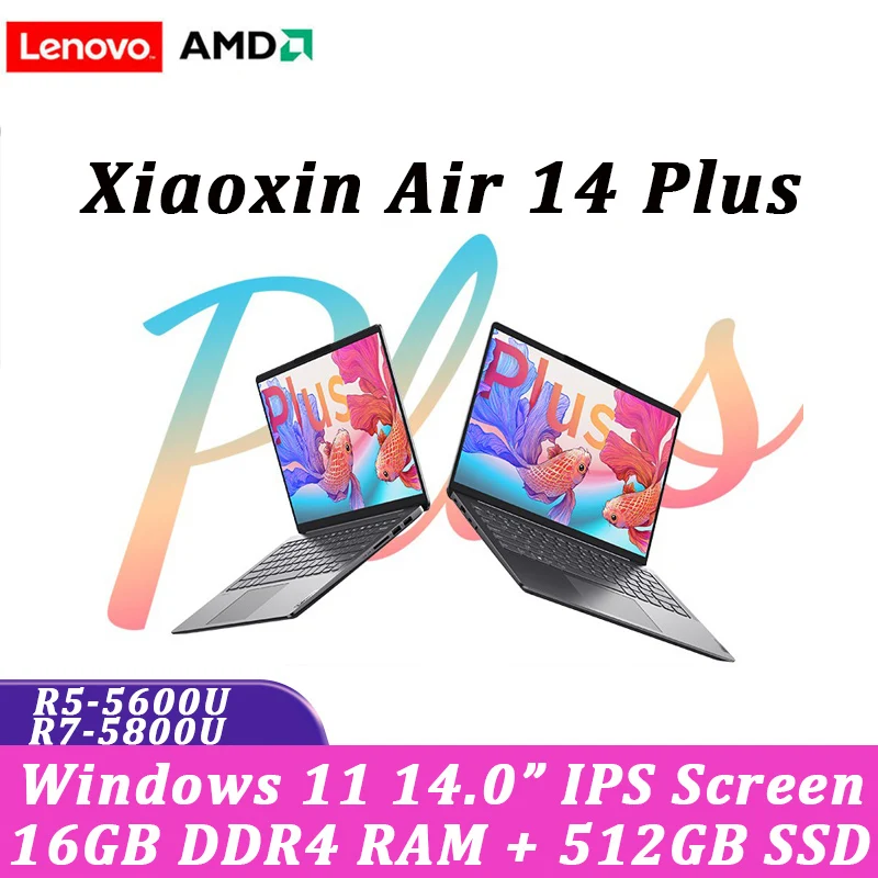 

lenovo Xiaoxin Air 14 Plus 2022 New AMD Ryzen 7 5800U 16GB RAM 512GB SSD 14inch IPS Screen Notebook Wifi 6 Windows 11 Computer