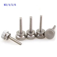 2pcslot m3456 knurled stainless steel adjustment positioning round step thumb screw
