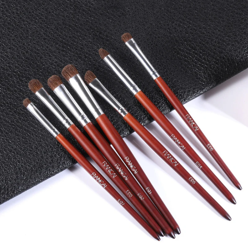 7pcs Makeup Brushes Set Natural Hair Wood Handle Eyeshadow Blending Shader Highlighter Powder Foundation Brush Tool | Красота и