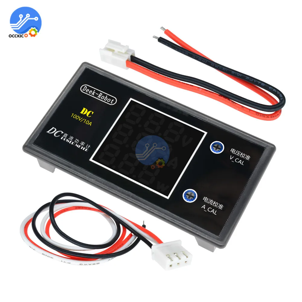 Цифровой мини Вольтметр Амперметр постоянного тока 100 в 10 А фотоизмеритель