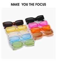 new candy color small square sunglasses women dazzling ocean piece sunglasses metal hinge personality glasses