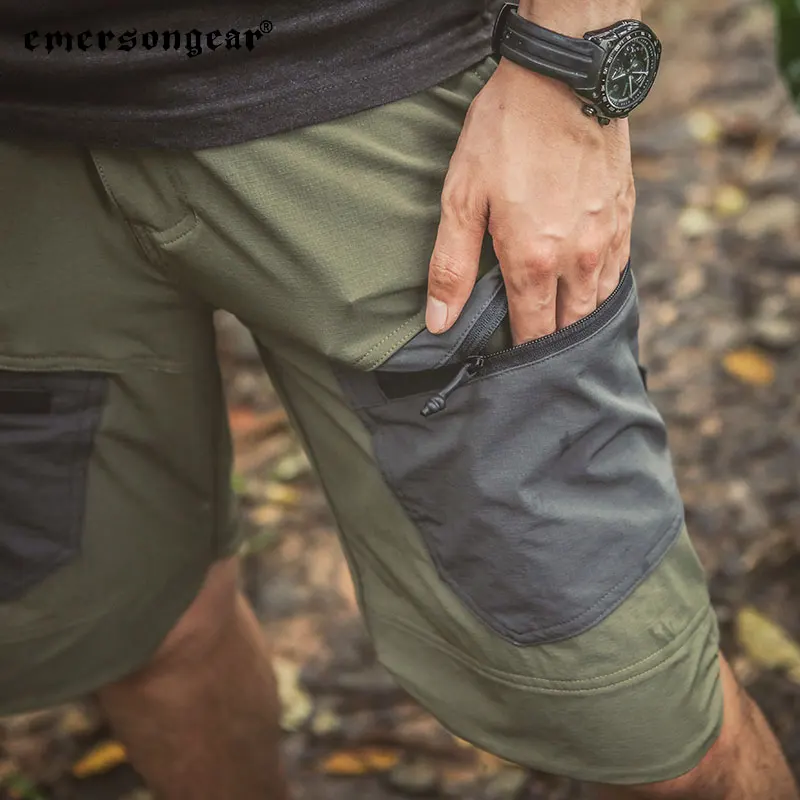 Дешево Emersongear, тактические функциональные шорты с резаком, мужские деловые шорты-карго для путешествий и занятий спортом на открытом воздухе, Своб...