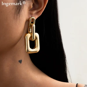 Hot Sale Fashion Bohemian Drop Earrings Women Round Punk Vintage Geometric Acrylic Dangle Earring 20