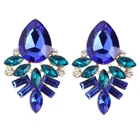 2022 новые модные ювелирные изделия SUMENG стильные синиечерныерозовые серьги ручной работы Стразы милые серьги-гвоздики с кристаллами для женщин