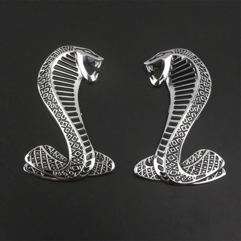 Модный автомобильный Стайлинг 3D Автомобильная Наклейка металлическая Кобра