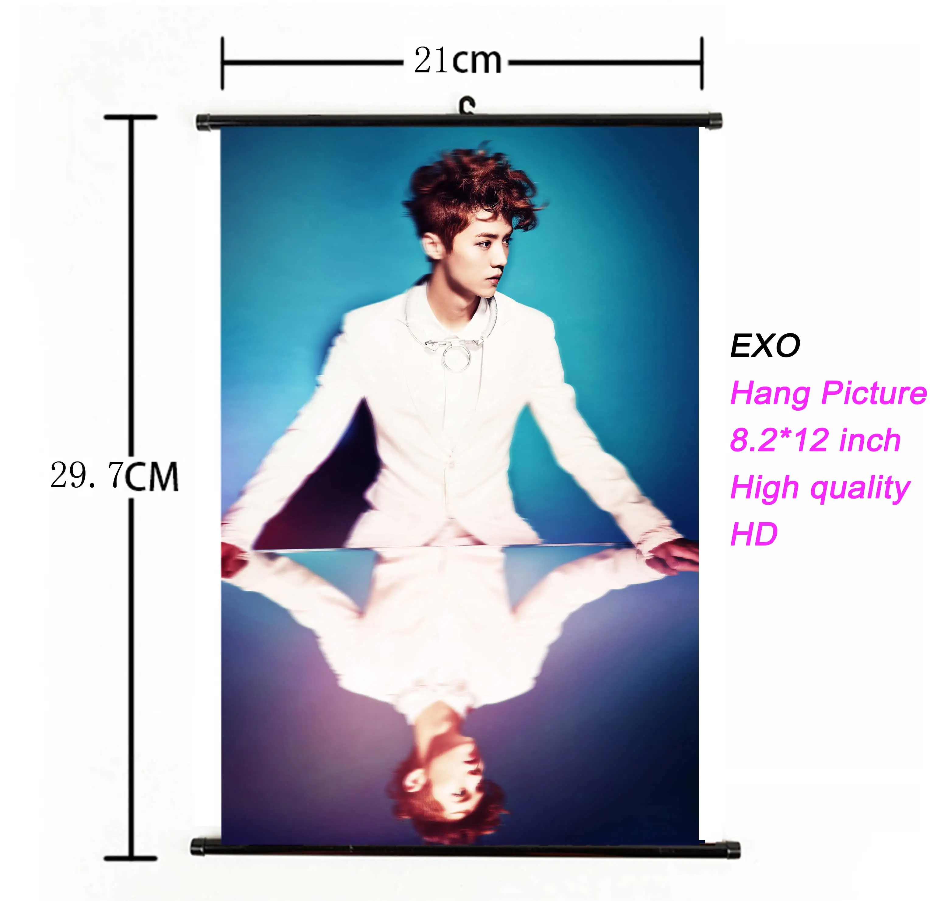 27 Kpop EXO висячий плакат для поклонников коллекции подарков ткань 21*30 см Высокое качество k-pop EXO альбом висячая картина фото плакат - Цвет: 27
