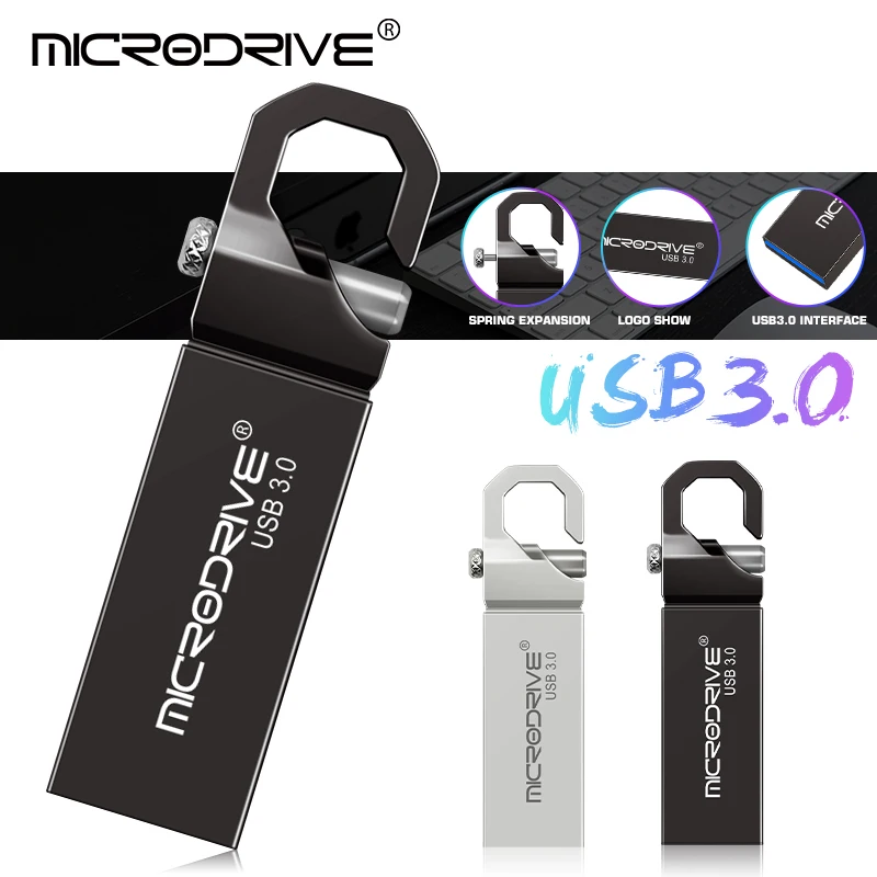 

Флеш-накопитель USB 3,0 объемом 64 ГБ, 32 ГБ, 16 ГБ, карта памяти, металлическая Водонепроницаемая застежка для ключа, 64 ГБ, 128 ГБ, 256 ГБ, высокоскоростной U-диск
