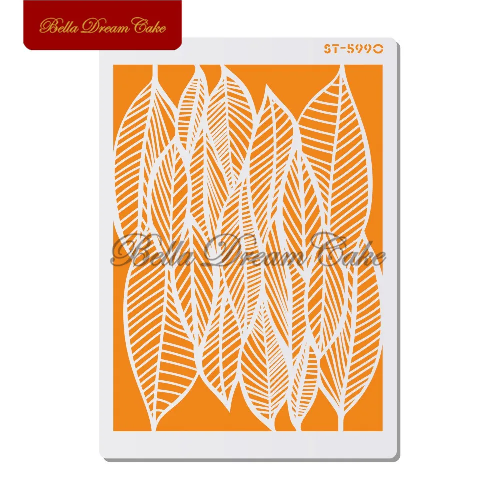 

Трафареты для домашнего декора «сделай сам», стена с полыми листьями для выпечки, фотообои, инструмент для выпечки тортов