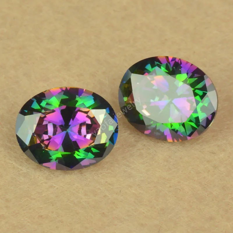 Распродажа 2X3 ~ 13X18 мм покрытие смешанные цвета радужные синтетические