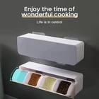 Набор для хранения кухонных приправ, настенный стеллаж для специй с ложкой, контейнер для специй, кухонная полка с несколькими отделениями