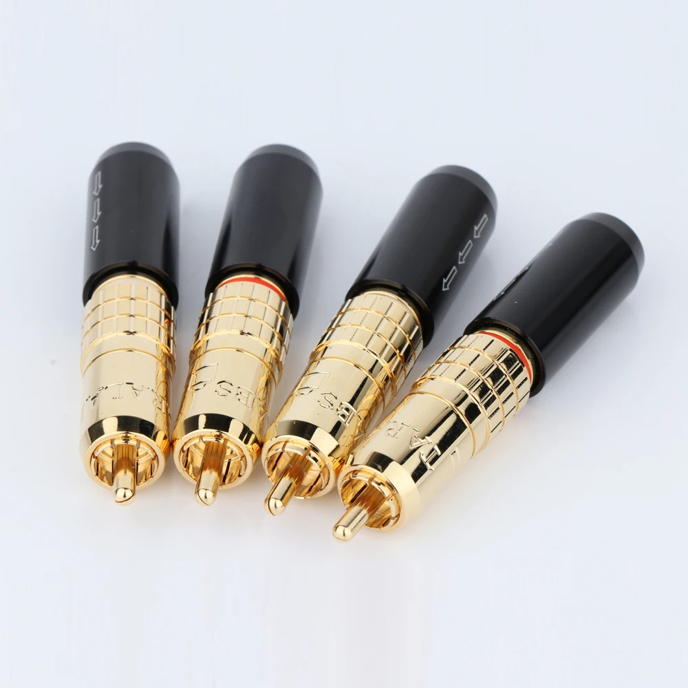 Позолоченный разъем RCA Taralabs RSC Vector-2 для сигнального аудио соединительного кабеля