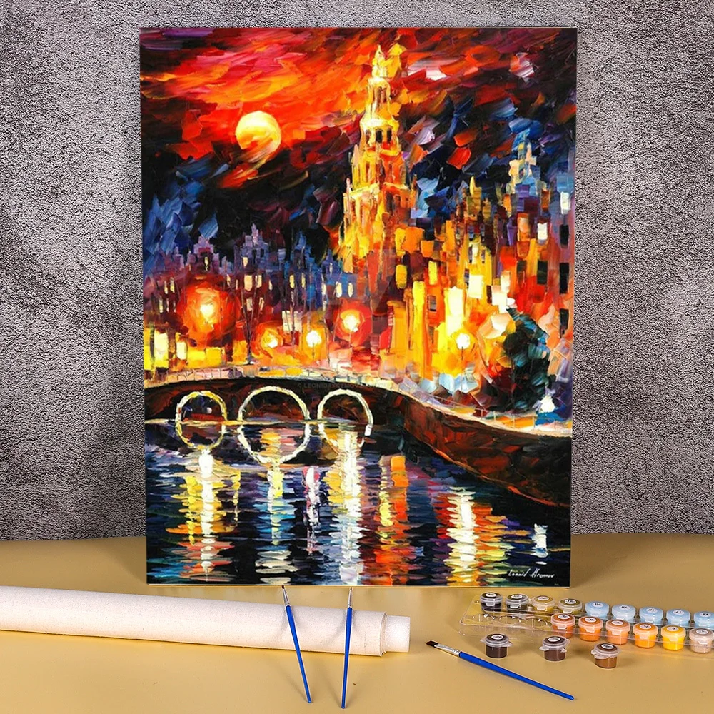 Картина по номерам Магия Амстердама 50 Х70 см Набор цифр | Дом и сад