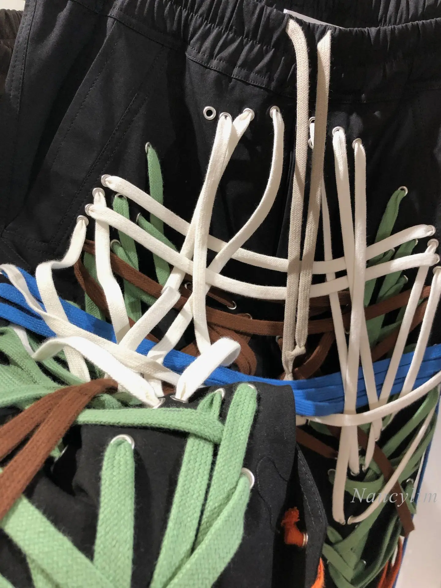 Plus Size Women's Pants Handmade Bandage Trouser High Waist Casual Slim Pants Female Summer Autumn Streetwear Fashion Tide