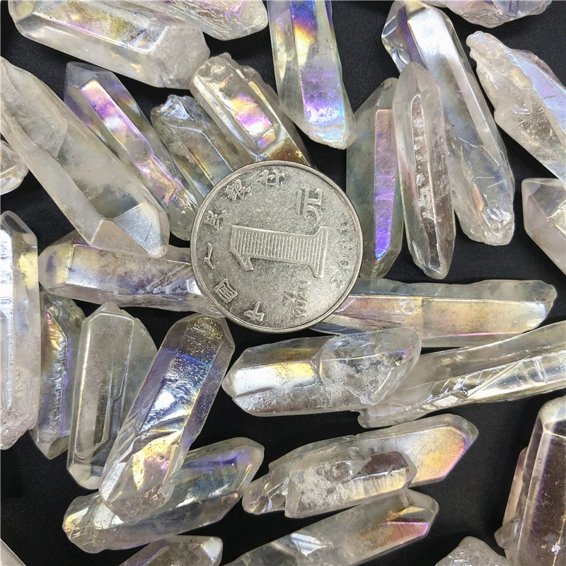 50 г Белый Титан Aura Lemurian семена кварца кристаллические камни точечный образец