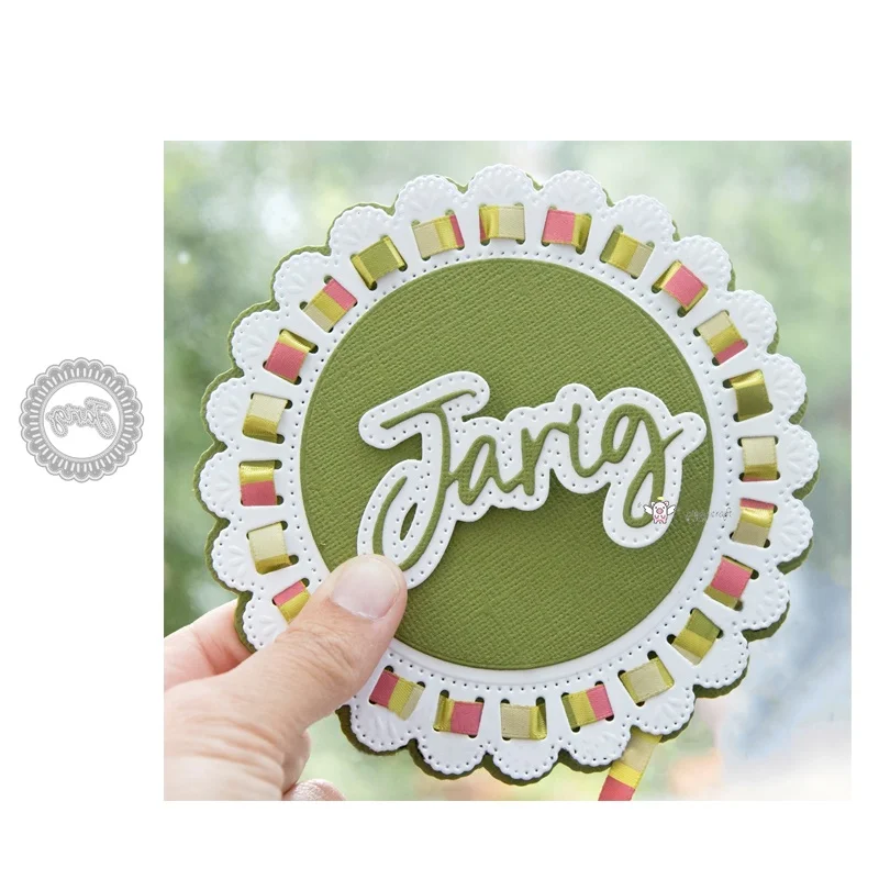 

Mmao Crafts Metal Steel Cutting Dies New Letter round flower plate Stencil For DIY Scrapbooking Paper/photo Cards Embossing Dies