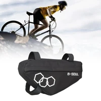b soul waterproof triangle bike bag mountain bicycle front frame package riding equipment cycling top tube storage bag