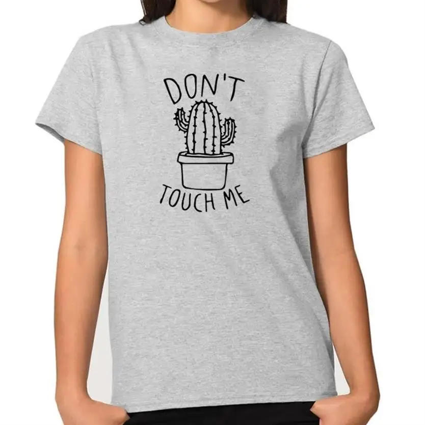

Fashion Short Sleeve Cotton Don't Touch Me Letters Print T-Shirt For Women Plus Size Tops Harajuku T-Shirt Female Cute