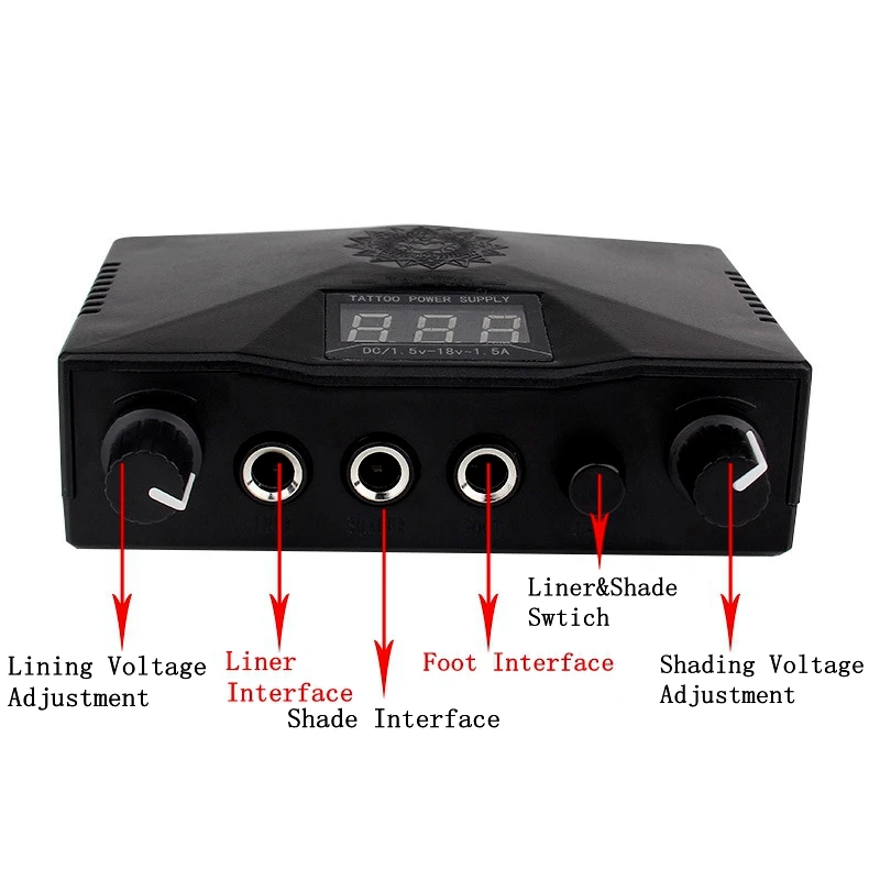 Тату-машинка источник питания черные тату-машинки для тату-макияжа Набор |