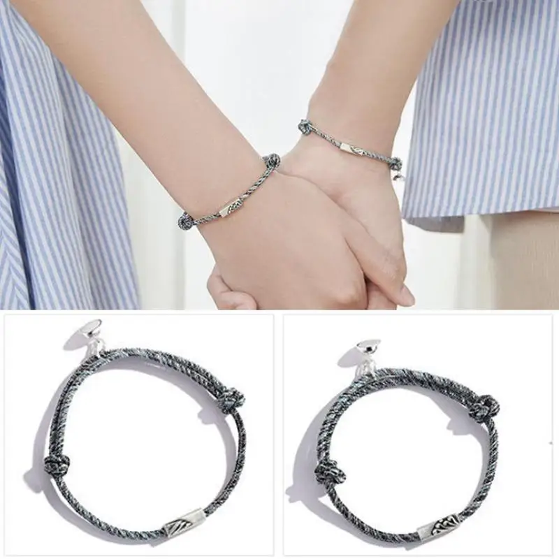 2 шт мужские и женские минималистичные влюбленные магнитные браслеты залог