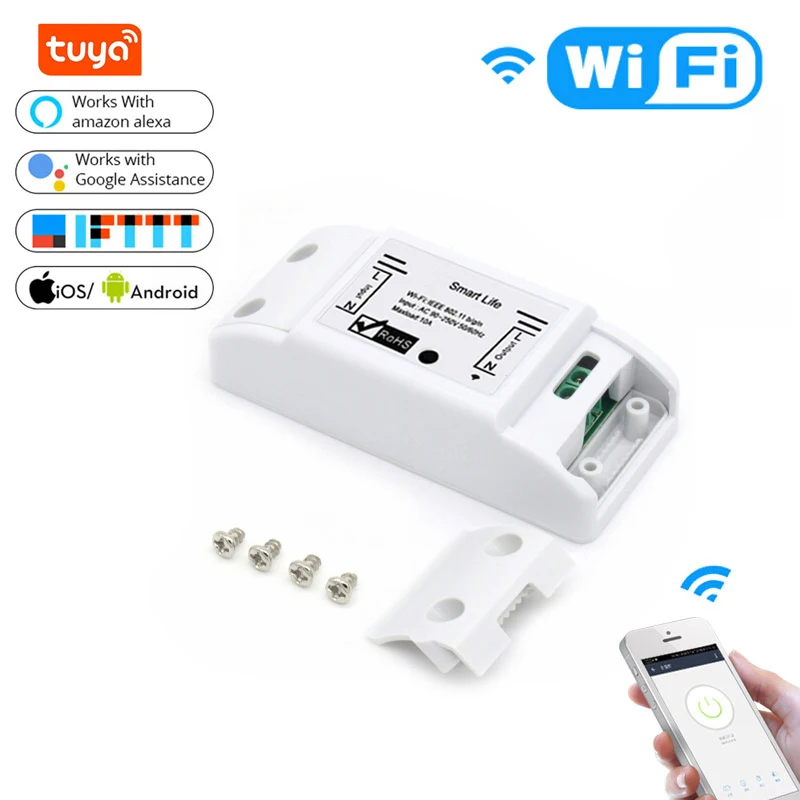 Tuya Smart Wi Fi для переключателя сделай сам 10A таймер выключателя Беспроводной пульт