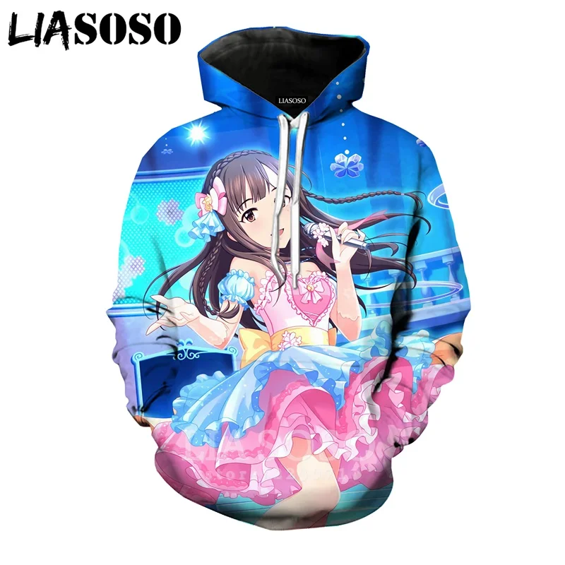 LIASOSO для мужчин женщин Рин Сибуя Толстовка 3D принт идол мастер Золушка Девушка