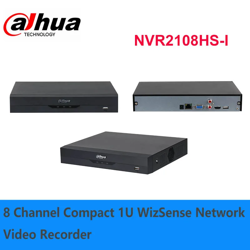 

Dahua original 8 Channel Compact 1U WizSense Network Video Recorder NVR2108HS-I