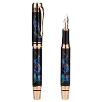 hero 18k gold collection fountain pen limited edition designer deer metal seashell engraving fine nib 0 5mm pen with gift box