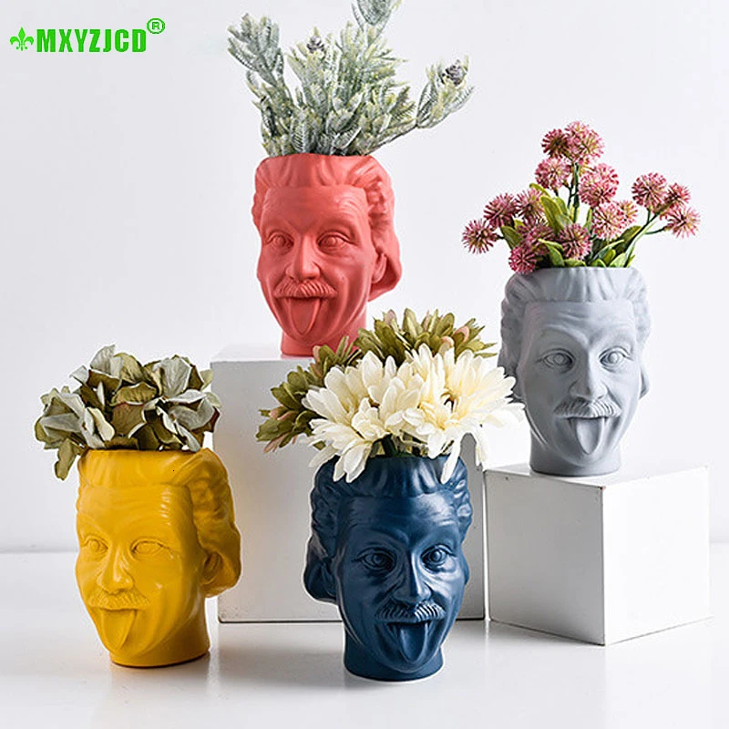 Портретная ваза скульптура персонажа цветочный горшок контейнер для предметов