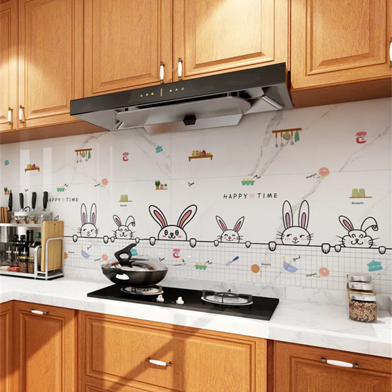 Кухонные маслостойкие наклейки на стену прозрачная наклейка плитка для плиты