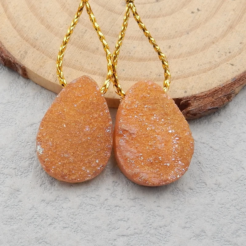 Natural Gemstone Quartz Earring set,Fashion Earring bead Jewelry 18x11x5mm4.3g