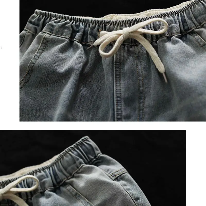 

100kg Plus Size Korean Style Harem Baggy Pants Women Jeans Embroidery Ankle-length Denim Loose Pant Trousers Pantalones Mujer
