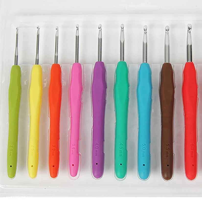 

2-10mm Crochet For Knitting Soft Handle Multicolor Craft Kit Needle Weaving Hook Needles DIY Sewing Tools And Accessories