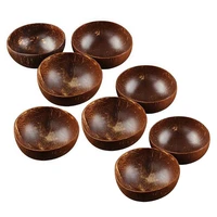 coconut bowl set handmade coconut shell tableware dessert fruit salad mixing bowl rice ramen bowl 8pcs