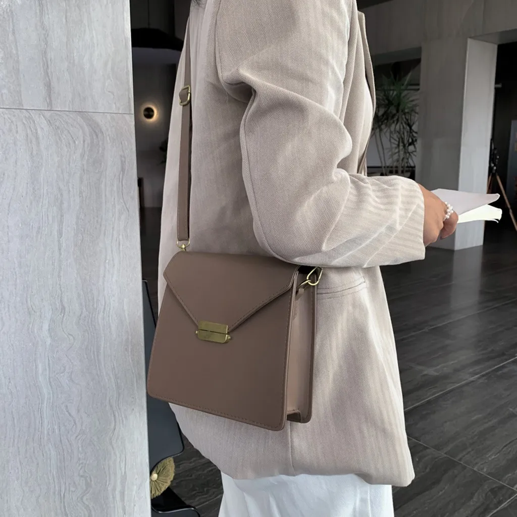 Модная женская однотонная сумка через плечо сумка-мессенджер для мобильного