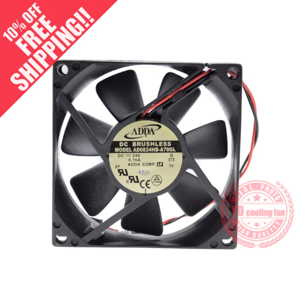 Новый ADDA AD0824HS-A70GL AD0824HB-A70GL 8025 DC24V Вентилятор охлаждения