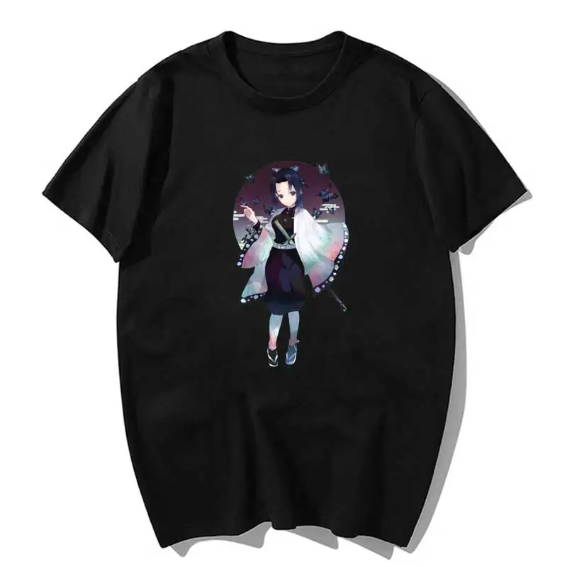 

Kimetsu No Yaiba Demon Slayer-Shinobu Kocho T Shirt Men Kawaii Tops Cartoon Karate Graphic Tees Shirt Unisex Harajuku Shirt Male